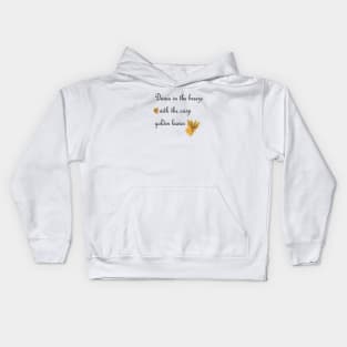 Dance in the breez with the crisp golden leaves Kids Hoodie